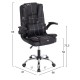 ΚΑΡΕΚΛΑ ΓΡΑΦΕΙΟΥ CANAN HM1201 ΜΑΥΡO PVC-ΜΑΥΡΟ NYLON-ΒΑΣΗ ΧΡΩΜΙΟΥ 66x61x105Υεκ.