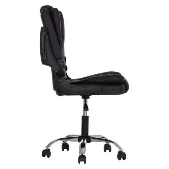 ΚΑΡΕΚΛΑ ΓΡΑΦΕΙΟΥ CANAN HM1201.11 ΜΑΥΡΟ PVC-ΒΑΣΗ ΧΡΩΜΙΟΥ 63x62x93-101Υεκ
