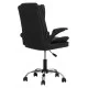 ΚΑΡΕΚΛΑ ΓΡΑΦΕΙΟΥ CANAN HM1201.11 ΜΑΥΡΟ PVC-ΒΑΣΗ ΧΡΩΜΙΟΥ 63x62x93-101Υεκ