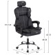 ΚΑΡΕΚΛΑ ΓΡΑΦΕΙΟΥ OCTAVIUS HM1202 ΜΑΥΡΟ PVC & NYLON-ΜΕΤΑΛ.ΧΡΩΜΙΟ ΒΑΣΗ 63x73x129Υεκ