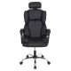 ΚΑΡΕΚΛΑ ΓΡΑΦΕΙΟΥ OCTAVIUS HM1202 ΜΑΥΡΟ PVC & NYLON-ΜΕΤΑΛ.ΧΡΩΜΙΟ ΒΑΣΗ 63x73x129Υεκ
