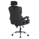 ΚΑΡΕΚΛΑ ΓΡΑΦΕΙΟΥ OCTAVIUS HM1202 ΜΑΥΡΟ PVC & NYLON-ΜΕΤΑΛ.ΧΡΩΜΙΟ ΒΑΣΗ 63x73x129Υεκ