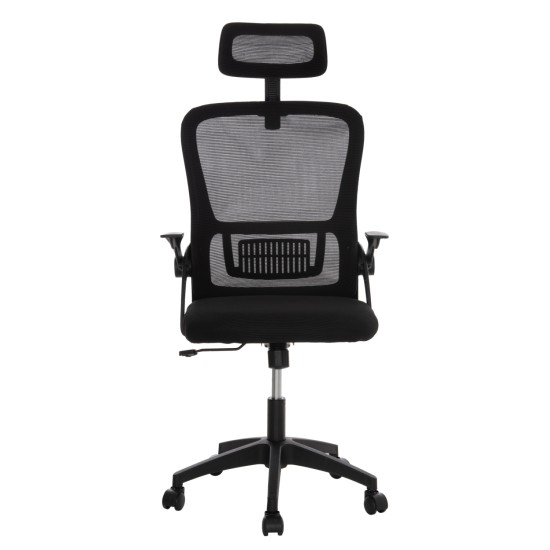 ΚΑΡΕΚΛΑ ΓΡΑΦΕΙΟΥ BLAZER HM1205.01 ΜΑΥΡΟ MESH-ΜΑΥΡΟΣ ΣΚΕΛΕΤΟΣ NYLON 60,5x47x85,5Υεκ.