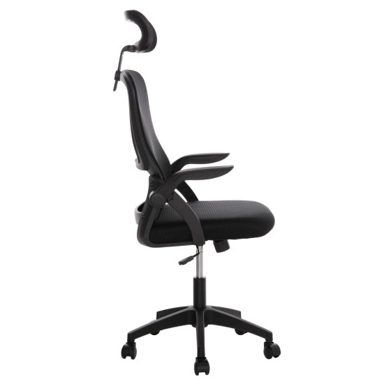 ΚΑΡΕΚΛΑ ΓΡΑΦΕΙΟΥ BLAZER HM1205.01 ΜΑΥΡΟ MESH-ΜΑΥΡΟΣ ΣΚΕΛΕΤΟΣ NYLON 60,5x47x85,5Υεκ.