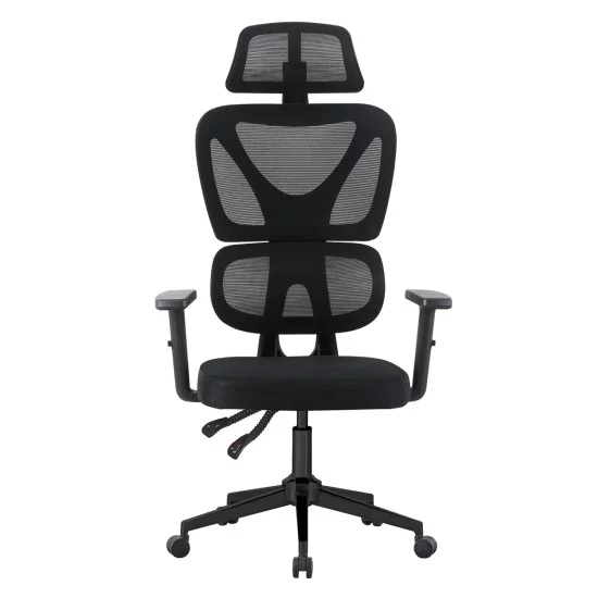 ΚΑΡΕΚΛΑ ΓΡΑΦΕΙΟΥ NOVAR HM1218.01 ΜΑΥΡO MESH--ΒΑΣΗ PP 51x49x121-129Υεκ
