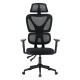 ΚΑΡΕΚΛΑ ΓΡΑΦΕΙΟΥ NOVAR HM1218.01 ΜΑΥΡO MESH--ΒΑΣΗ PP 51x49x121-129Υεκ