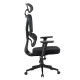 ΚΑΡΕΚΛΑ ΓΡΑΦΕΙΟΥ NOVAR HM1218.01 ΜΑΥΡO MESH--ΒΑΣΗ PP 51x49x121-129Υεκ