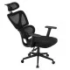 ΚΑΡΕΚΛΑ ΓΡΑΦΕΙΟΥ NOVAR HM1218.01 ΜΑΥΡO MESH--ΒΑΣΗ PP 51x49x121-129Υεκ
