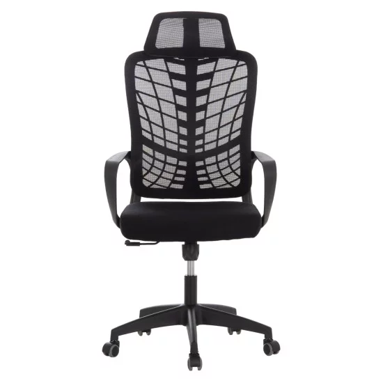 ΚΑΡΕΚΛΑ ΓΡΑΦΕΙΟΥ ELVAR HM1219.01 ΜΑΥΡO MESH--ΒΑΣΗ ΠΟΛΥΠΡΟΠΥΛΕΝΙΟΥ 63x56x125Υεκ