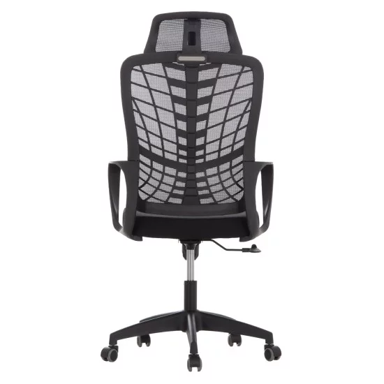 ΚΑΡΕΚΛΑ ΓΡΑΦΕΙΟΥ ELVAR HM1219.01 ΜΑΥΡO MESH--ΒΑΣΗ ΠΟΛΥΠΡΟΠΥΛΕΝΙΟΥ 63x56x125Υεκ