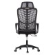 ΚΑΡΕΚΛΑ ΓΡΑΦΕΙΟΥ ELVAR HM1219.01 ΜΑΥΡO MESH--ΒΑΣΗ ΠΟΛΥΠΡΟΠΥΛΕΝΙΟΥ 63x56x125Υεκ