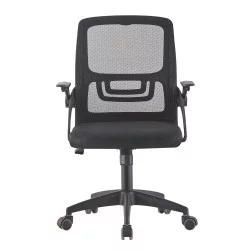 ΚΑΡΕΚΛΑ ΓΡΑΦΕΙΟΥ NETTIS HM1220.01 ΜΑΥΡO MESH-ΒΑΣΗ ΠΟΛΥΠΡΟΠΥΛΕΝΙΟΥ 47x47x109-119Υεκ