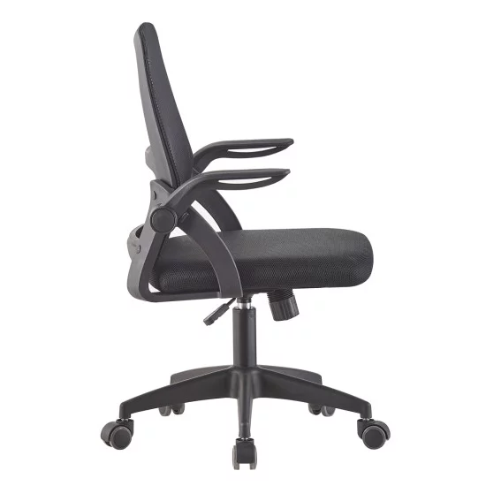 ΚΑΡΕΚΛΑ ΓΡΑΦΕΙΟΥ NETTIS HM1220.01 ΜΑΥΡO MESH-ΒΑΣΗ ΠΟΛΥΠΡΟΠΥΛΕΝΙΟΥ 47x47x109-119Υεκ