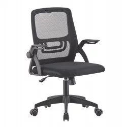 ΚΑΡΕΚΛΑ ΓΡΑΦΕΙΟΥ NETTIS HM1220.01 ΜΑΥΡO MESH-ΒΑΣΗ ΠΟΛΥΠΡΟΠΥΛΕΝΙΟΥ 47x47x109-119Υεκ