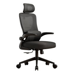 ΚΑΡΕΚΛΑ ΓΡΑΦΕΙΟΥ KESI HM1222.01 ΜΑΥΡO MESH & PP 52x50x122Υεκ.