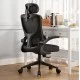 ΚΑΡΕΚΛΑ ΓΡΑΦΕΙΟΥ KESI HM1222.01 ΜΑΥΡO MESH & PP 61x62x125Υεκ.