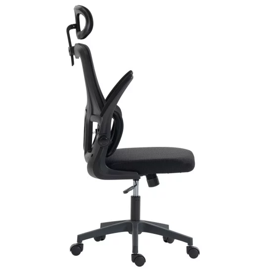 ΚΑΡΕΚΛΑ ΓΡΑΦΕΙΟΥ KESI HM1222.01 ΜΑΥΡO MESH & PP 61x62x125Υεκ.