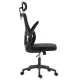 ΚΑΡΕΚΛΑ ΓΡΑΦΕΙΟΥ KESI HM1222.01 ΜΑΥΡO MESH & PP 61x62x125Υεκ.