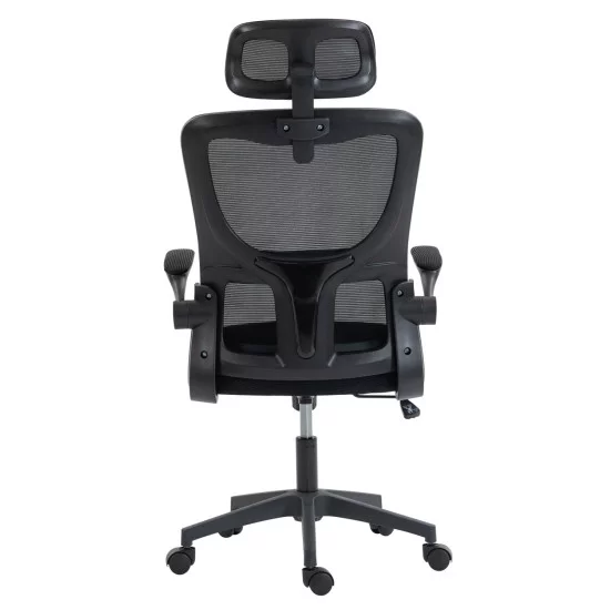 ΚΑΡΕΚΛΑ ΓΡΑΦΕΙΟΥ KESI HM1222.01 ΜΑΥΡO MESH & PP 61x62x125Υεκ.