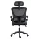 ΚΑΡΕΚΛΑ ΓΡΑΦΕΙΟΥ KESI HM1222.01 ΜΑΥΡO MESH & PP 61x62x125Υεκ.