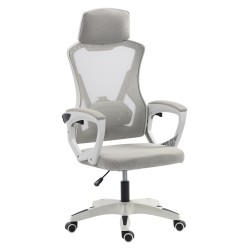 ΚΑΡΕΚΛΑ ΓΡΑΦΕΙΟΥ SALAS HM1223.02 P.P. ΛΕΥΚΟ-ΓΚΡΙ MESH ΥΦΑΣΜΑ 60x60x118-128Υεκ