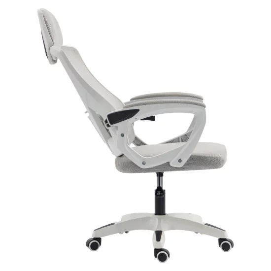 ΚΑΡΕΚΛΑ ΓΡΑΦΕΙΟΥ SALAS HM1223.02 P.P. ΛΕΥΚΟ-ΓΚΡΙ MESH ΥΦΑΣΜΑ 60x60x118-128Υεκ