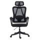 ΚΑΡΕΚΛΑ ΓΡΑΦΕΙΟΥ FRANTIC HM1224.01 ΜΑΥΡO MESH & ΠΟΛΥΠΡΟΠΥΛΕΝΙΟ 60x66x130Υεκ