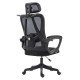 ΚΑΡΕΚΛΑ ΓΡΑΦΕΙΟΥ FRANTIC HM1224.01 ΜΑΥΡO MESH & ΠΟΛΥΠΡΟΠΥΛΕΝΙΟ 60x66x130Υεκ