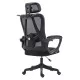 ΚΑΡΕΚΛΑ ΓΡΑΦΕΙΟΥ FRANTIC HM1224.01 ΜΑΥΡO MESH & ΠΟΛΥΠΡΟΠΥΛΕΝΙΟ 60x60x134Υεκ