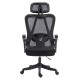 ΚΑΡΕΚΛΑ ΓΡΑΦΕΙΟΥ FRANTIC HM1224.01 ΜΑΥΡO MESH & ΠΟΛΥΠΡΟΠΥΛΕΝΙΟ 60x66x130Υεκ
