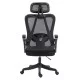 ΚΑΡΕΚΛΑ ΓΡΑΦΕΙΟΥ FRANTIC HM1224.01 ΜΑΥΡO MESH & ΠΟΛΥΠΡΟΠΥΛΕΝΙΟ 60x60x134Υεκ