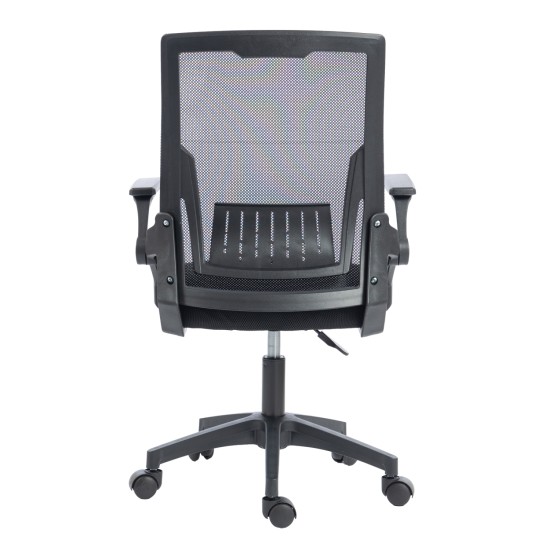 ΚΑΡΕΚΛΑ ΓΡΑΦΕΙΟΥ ZENITH HM1225.01 PP & MESH ΥΦΑΣΜΑ--ΜΑΥΡΟ 60x60x92-100Υεκ