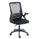 ΚΑΡΕΚΛΑ ΓΡΑΦΕΙΟΥ ZENITH HM1225.01 PP & MESH ΥΦΑΣΜΑ--ΜΑΥΡΟ 60x60x92-100Υεκ