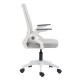 ΚΑΡΕΚΛΑ ΓΡΑΦΕΙΟΥ ZENITH HM1225.02 ΛΕΥΚΟ PP--ΑΝΟΙΧΤΟ ΓΚΡΙ MESH 60x60x92-100Υεκ