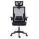 ΚΑΡΕΚΛΑ ΓΡΑΦΕΙΟΥ MATRON HM1226.01 ΜΑΥΡO PP & MESH ΥΦΑΣΜΑ 47x47x128Υεκ