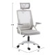 ΚΑΡΕΚΛΑ ΓΡΑΦΕΙΟΥ MATRON HM1226.02 ΛΕΥΚΟ PP--ΑΝΟΙΧΤΟ ΓΚΡΙ MESH 47x47x128Υεκ