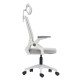 ΚΑΡΕΚΛΑ ΓΡΑΦΕΙΟΥ MATRON HM1226.02 ΛΕΥΚΟ PP--ΑΝΟΙΧΤΟ ΓΚΡΙ MESH 47x47x128Υεκ