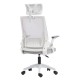 ΚΑΡΕΚΛΑ ΓΡΑΦΕΙΟΥ MATRON HM1226.02 ΛΕΥΚΟ PP--ΑΝΟΙΧΤΟ ΓΚΡΙ MESH 47x47x128Υεκ