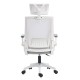 ΚΑΡΕΚΛΑ ΓΡΑΦΕΙΟΥ MATRON HM1226.02 ΛΕΥΚΟ PP--ΑΝΟΙΧΤΟ ΓΚΡΙ MESH 47x47x128Υεκ
