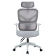 ΚΑΡΕΚΛΑ ΓΡΑΦΕΙΟΥ APEX HM1227.02 ΛΕΥΚΟ PP--ΑΝΟΙΧΤΟ ΓΚΡΙ MESH 68x68x120-130Υεκ