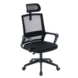 ΚΑΡΕΚΛΑ ΓΡΑΦΕΙΟΥ VELOCITY HM1229.01 ΜΑΥΡO MESH & PP 61x62x123Υεκ