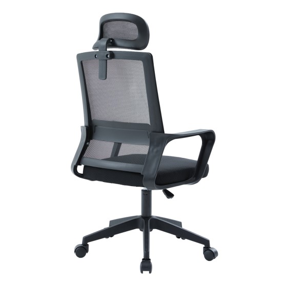 ΚΑΡΕΚΛΑ ΓΡΑΦΕΙΟΥ VELOCITY HM1229.01 ΜΑΥΡO MESH & PP 61x62x123Υεκ