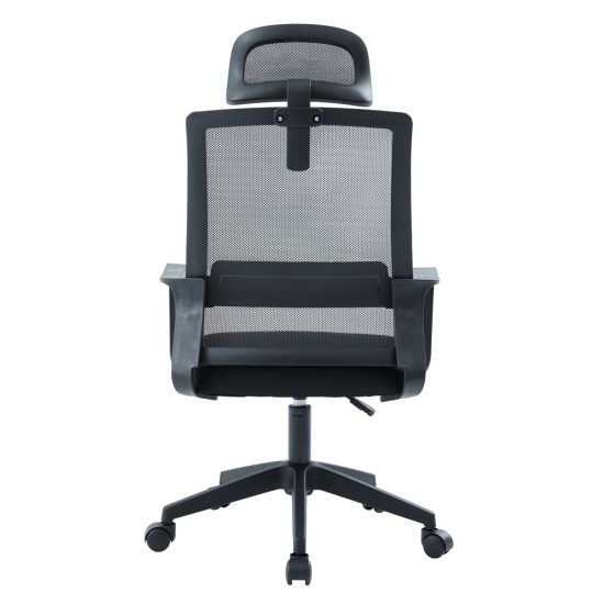 ΚΑΡΕΚΛΑ ΓΡΑΦΕΙΟΥ VELOCITY HM1229.01 ΜΑΥΡO MESH & PP 61x62x123Υεκ