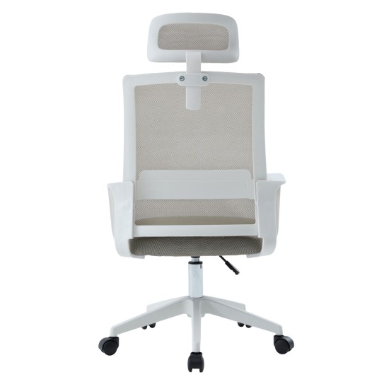ΚΑΡΕΚΛΑ ΓΡΑΦΕΙΟΥ VELOCITY HM1229.02 ΛΕΥΚΟ PP--ΑΝΟΙΧΤΟ ΓΚΡΙ MESH 61x62x123Υεκ