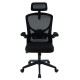 ΚΑΡΕΚΛΑ ΓΡΑΦΕΙΟΥ FLOATER HM1230.01 ΜΑΥΡO MESH & PP 62x62x106-116Υεκ