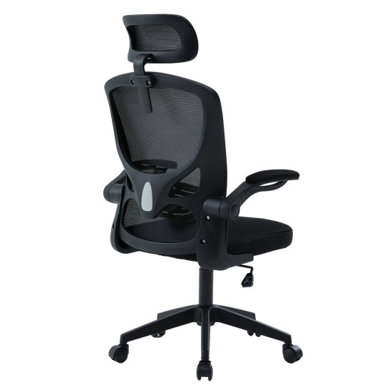 ΚΑΡΕΚΛΑ ΓΡΑΦΕΙΟΥ FLOATER HM1230.01 ΜΑΥΡO MESH & PP 62x62x106-116Υεκ