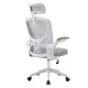 ΚΑΡΕΚΛΑ ΓΡΑΦΕΙΟΥ FLOATER HM1230.02 ΛΕΥΚΟ PP--ΑΝΟΙΧΤΟ ΓΚΡΙ MESH 62x62x106-116Υεκ