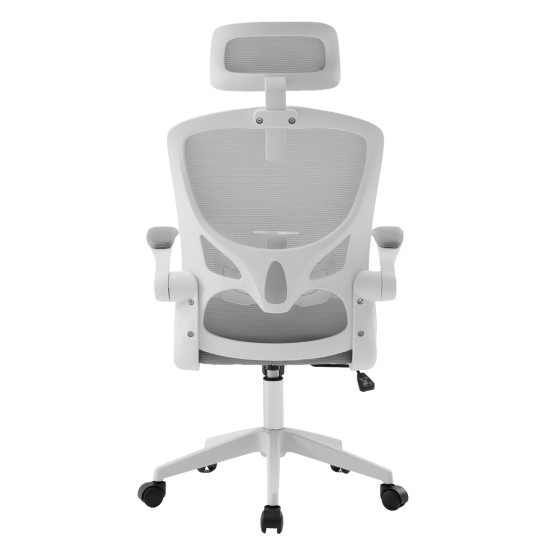 ΚΑΡΕΚΛΑ ΓΡΑΦΕΙΟΥ FLOATER HM1230.02 ΛΕΥΚΟ PP--ΑΝΟΙΧΤΟ ΓΚΡΙ MESH 62x62x106-116Υεκ