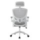 ΚΑΡΕΚΛΑ ΓΡΑΦΕΙΟΥ FLOATER HM1230.02 ΛΕΥΚΟ PP--ΑΝΟΙΧΤΟ ΓΚΡΙ MESH 62x62x106-116Υεκ