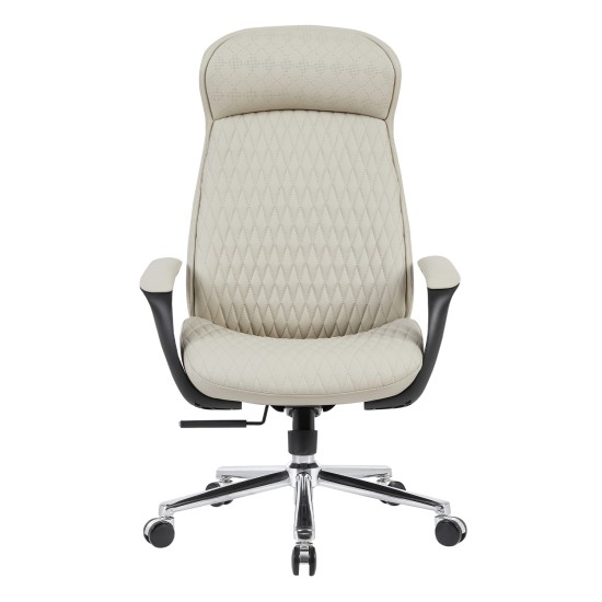 ΚΑΡΕΚΛΑ ΓΡΑΦΕΙΟΥ VELUM HM1233.02 ΜΠΕΖ PU--ΒΑΣΗ ΧΡΩΜΙΟΥ 71x69x116-122Υεκ.